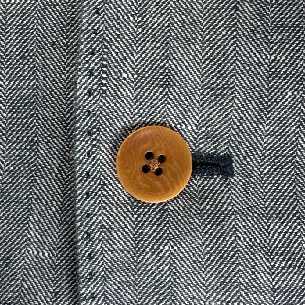 Tommy Bahama Mens XL 100% Irish Linen Blue Herringbone Blazer Sport Coat Coastal - Picture 6 of 13